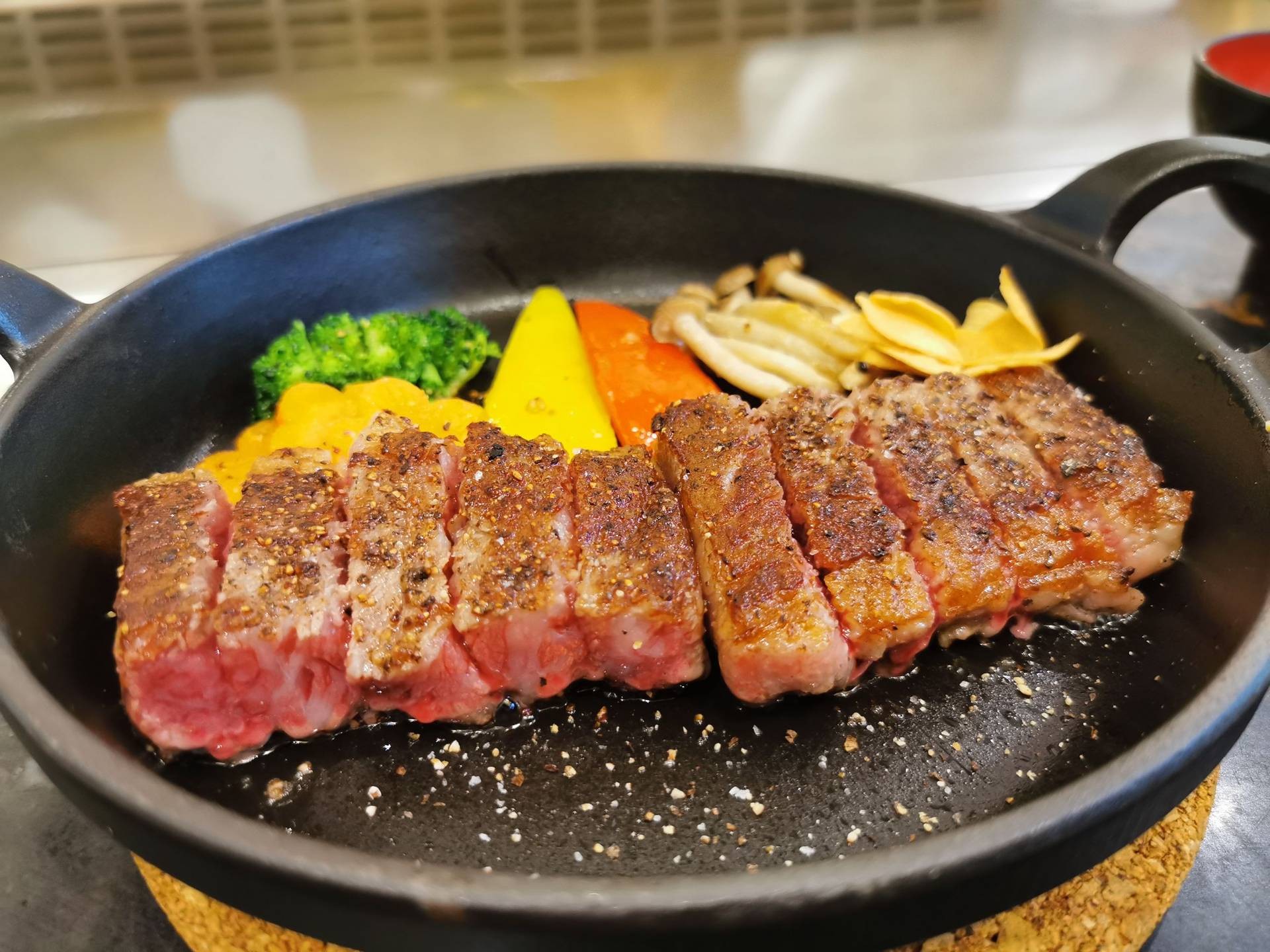 Akita Beef Steak Striploin ร้าน Tong Teppan เกษตร - นวมินทร์