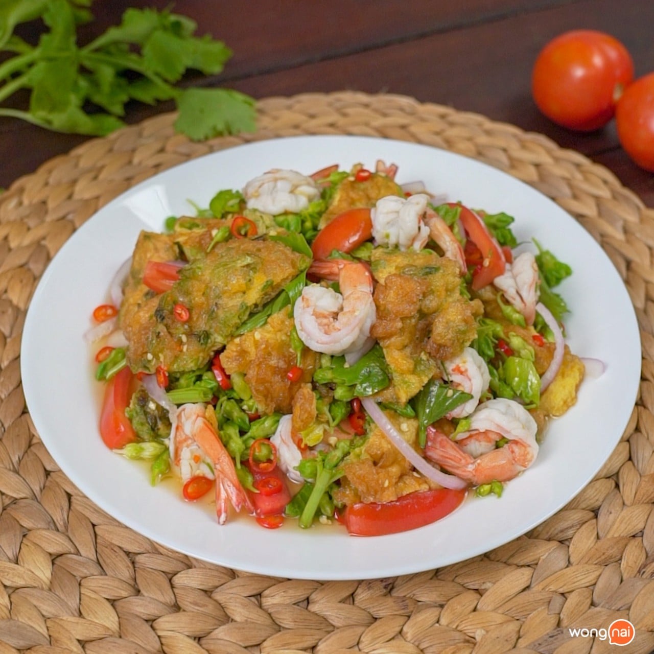 ยำไข่เจียวดอกขจร