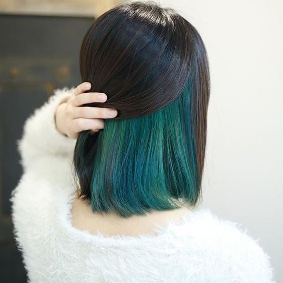 สีผมหลบใน