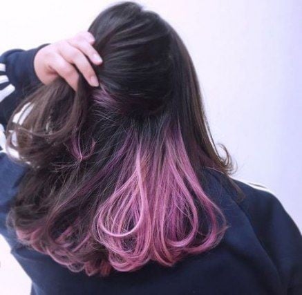 สีผมหลบใน