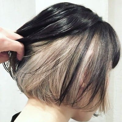 สีผมหลบใน:
