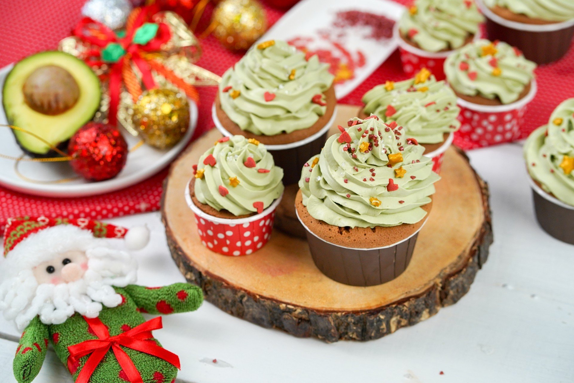 คัพเค้กคริสต์มาส