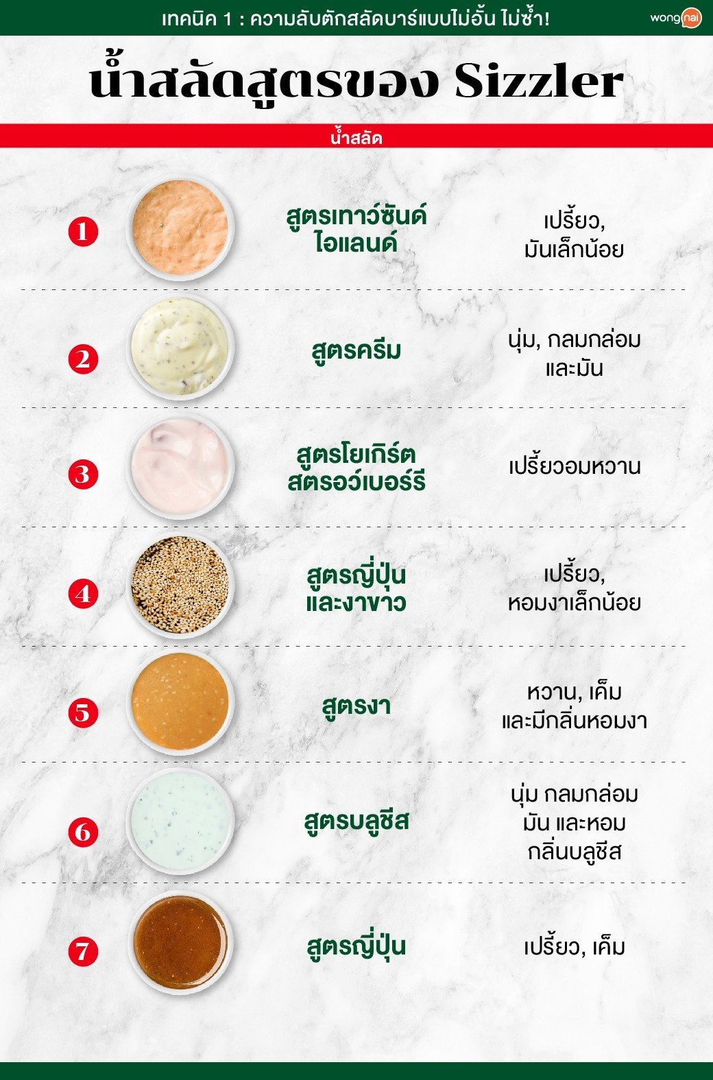 น้ำสลัดสูตรเฉพาะของ Sizzler (ซิซซ์เล่อร์)
