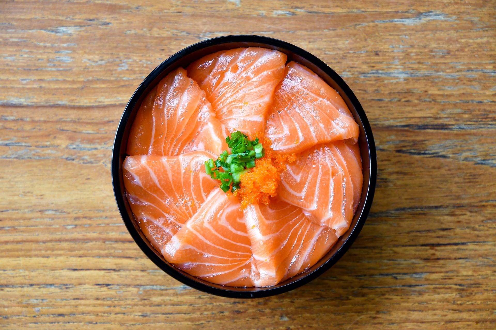 Salmon Donburi • Salmon Donburi ร้าน Niku King Yakiniku Buffet The