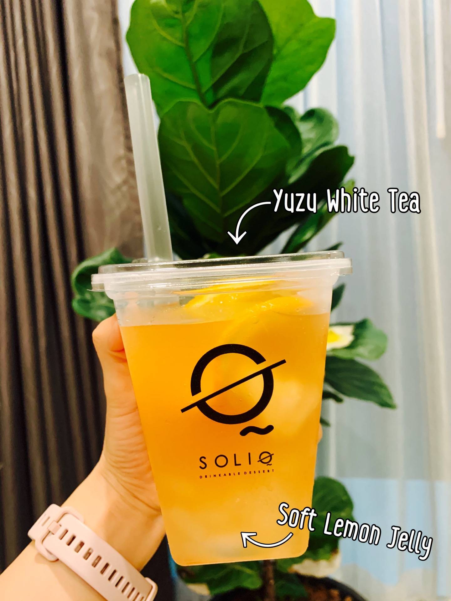 Yuzu White Tea + Soft Lemon Jelly • ชาส้มยูซุ กับ เจลลี่เลม่อน ร้าน