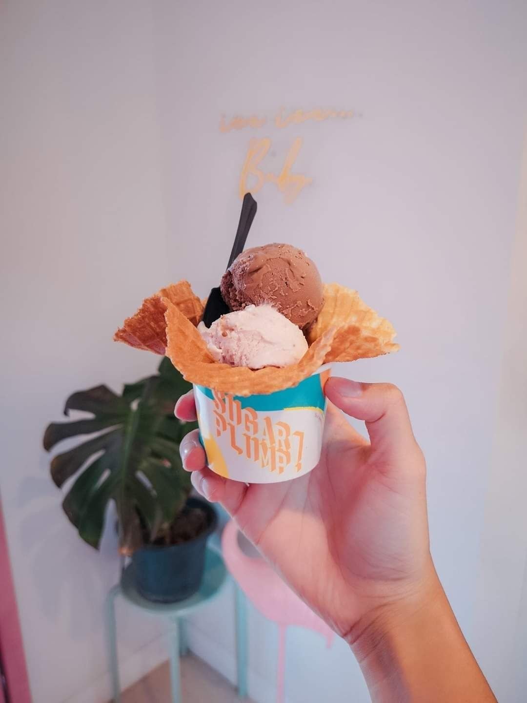 รีวิว Sugar Plump! Ice cream สาทร ร้านโทนสีสวยเหมาะกับการถ่ายรูปมาก