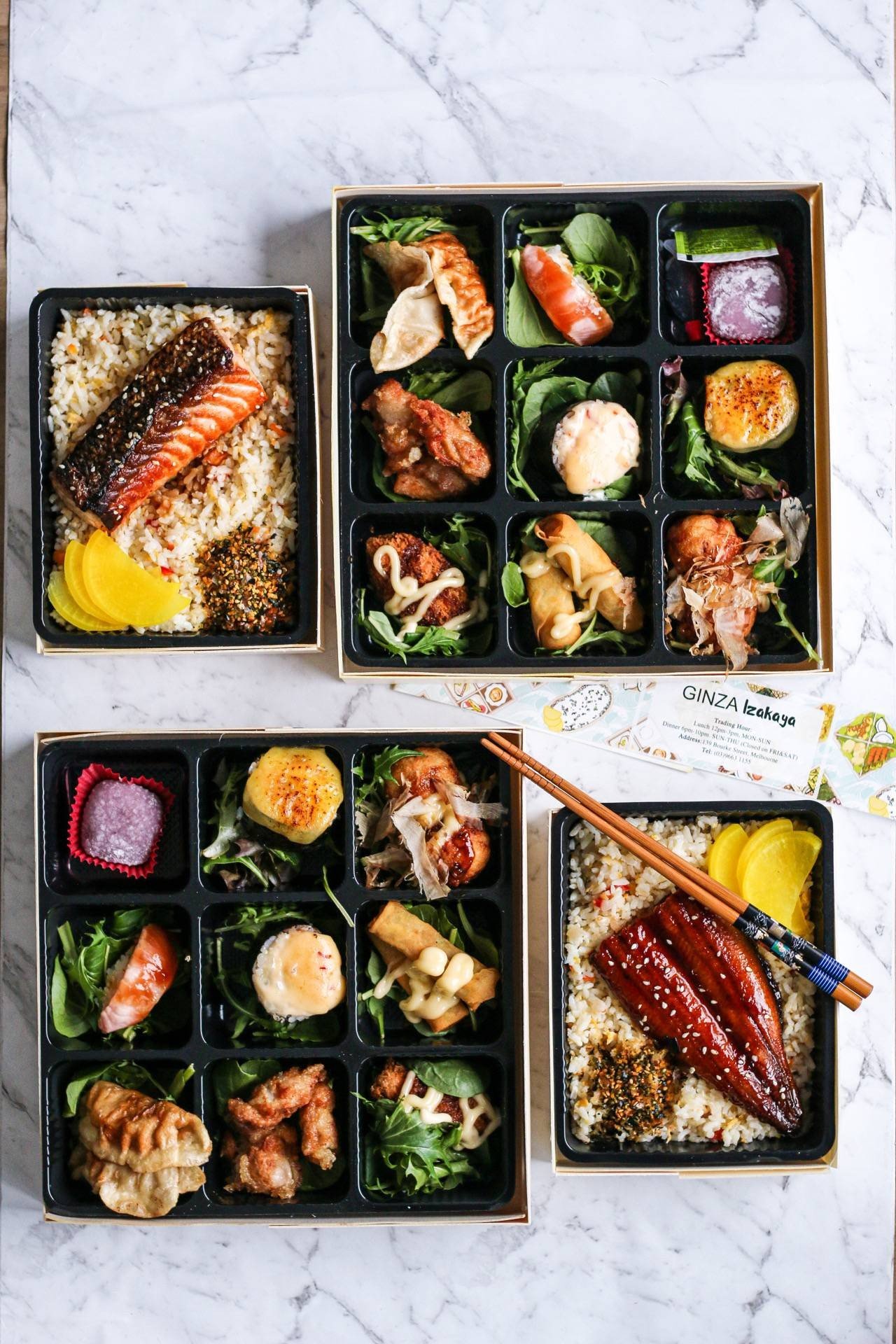 รีวิว Ginza Izakaya Bento at home 🥢🍱—SO GOOD! Free delivery, cute