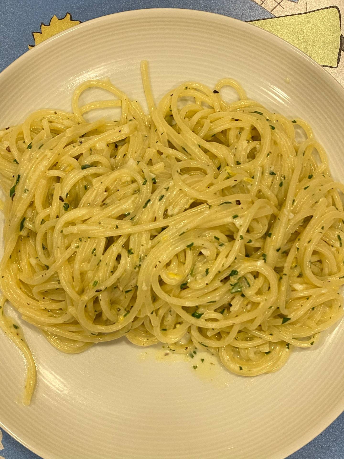 สปาเก็ตตี้ครีมเลมอน(Pasta al Lemone)