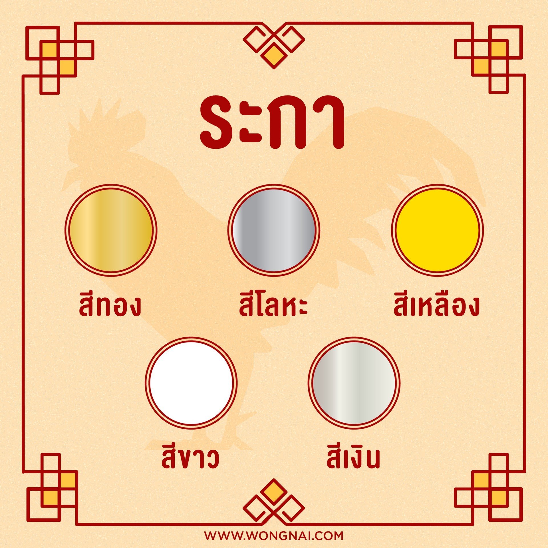 สีมงคลปี 2564 สำหรับคนเกิดปีนักษัตรปีระกา สีมงคลสำหรับคนเกิดปีระกา (ปีไก่)