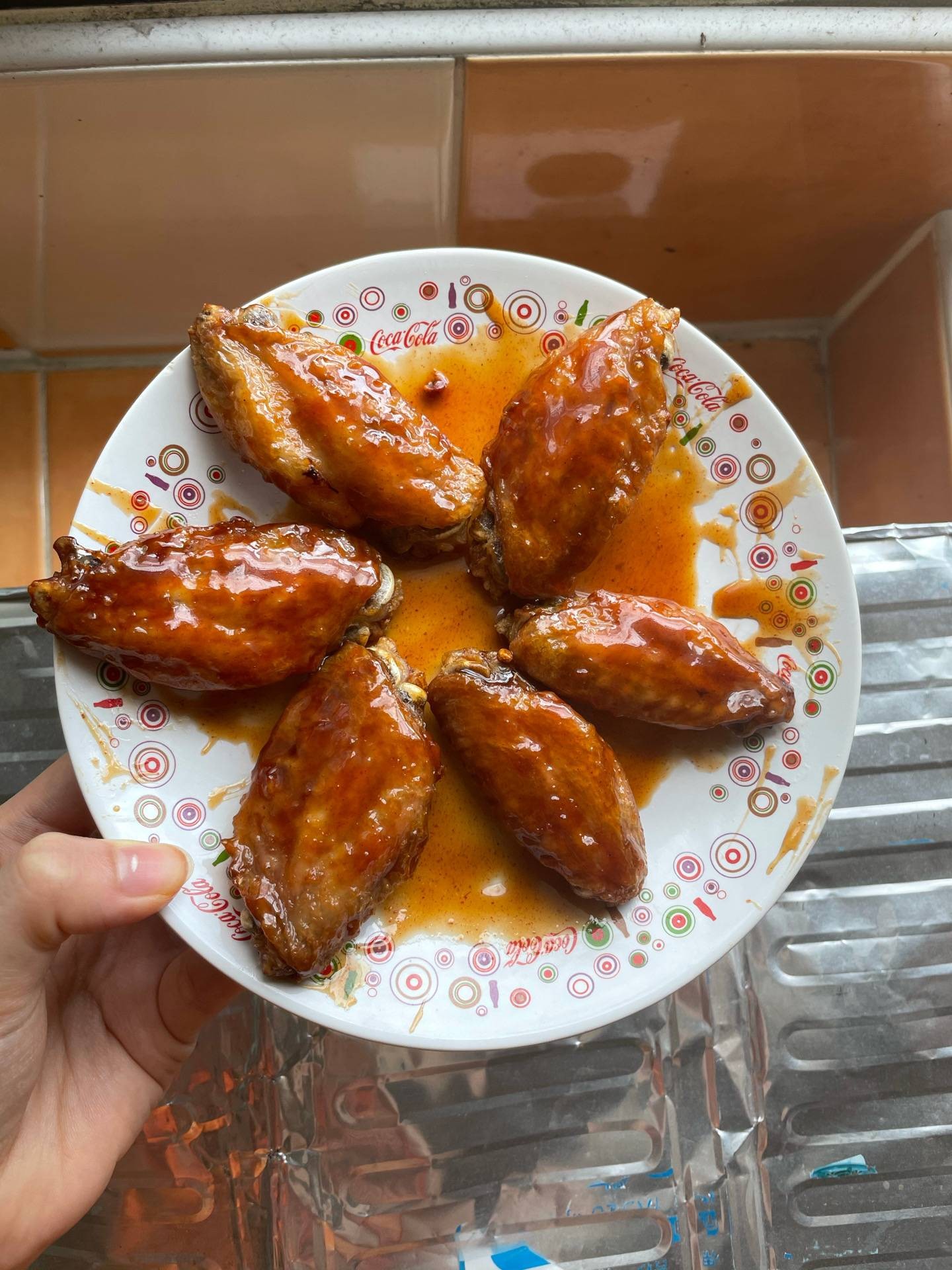 Air fryer Bonchon chicken wing