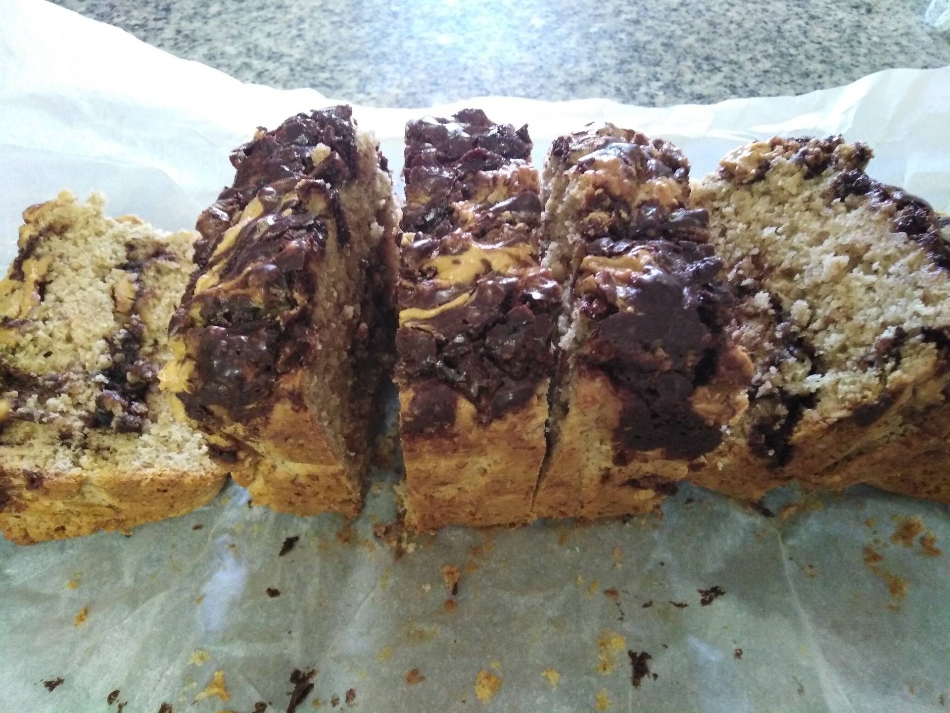 สูตร Chocolate Peanut Butter Banana Oat Loaf เค้กโลฟช็อคโกแลตเนยถั่ว