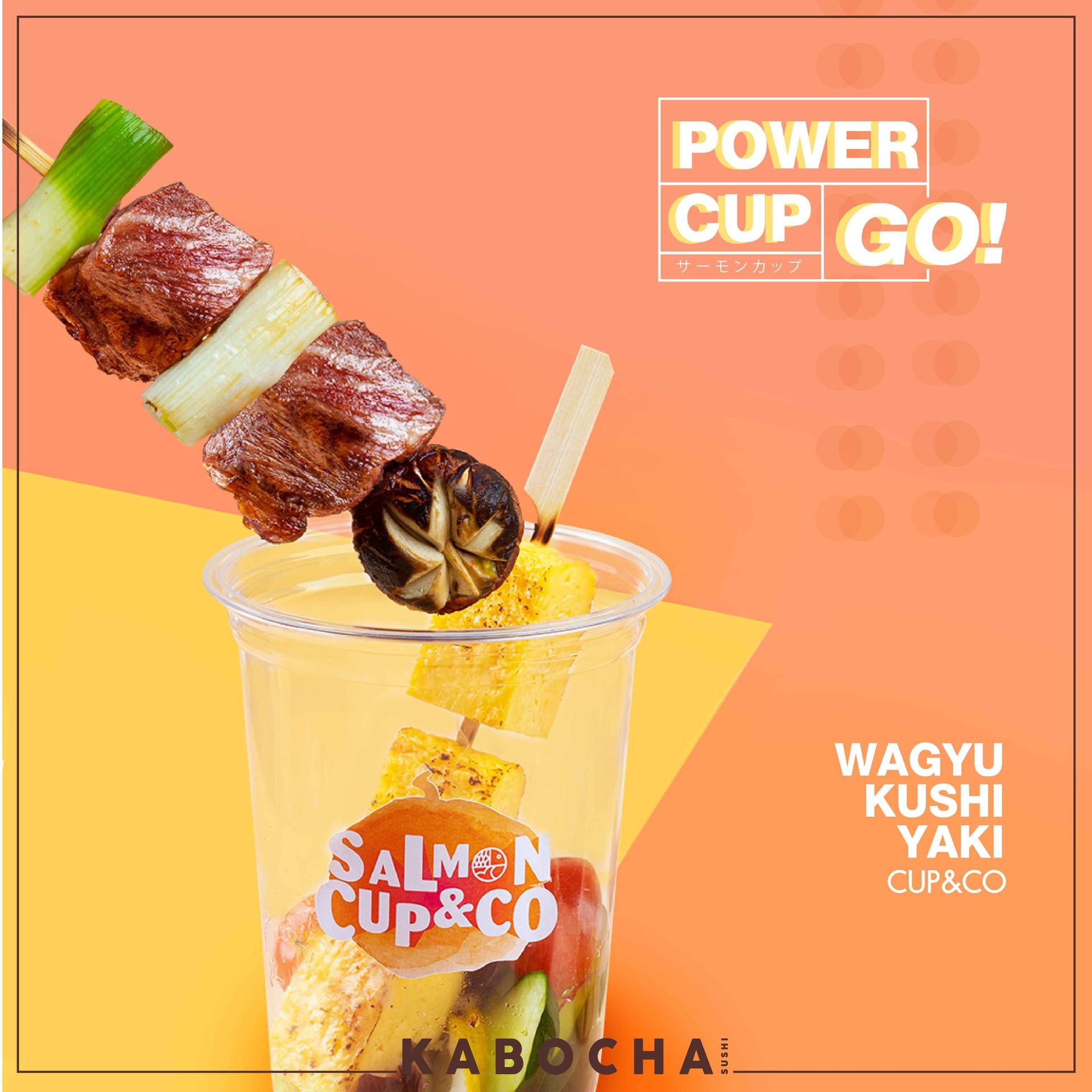 Wagyu kushi yaki cup&co • Wagyu kushi yaki cup&co ร้าน Kabocha Sushi