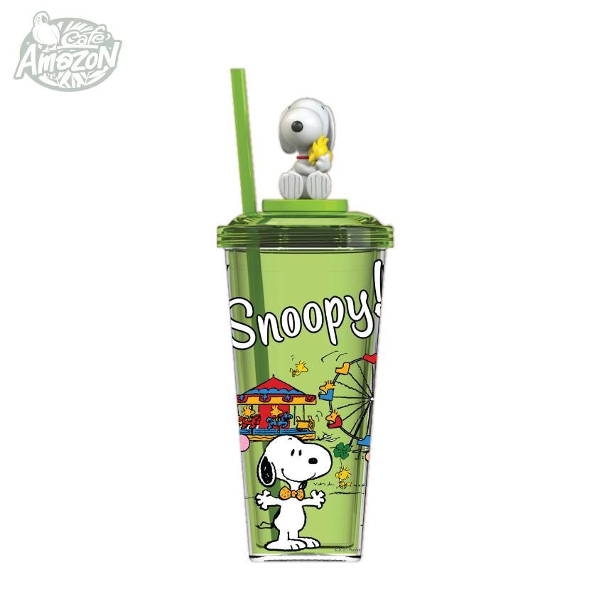 แก้วพลาสติก AMZ x SNOOPY (เขียว) ร้าน Café Amazon SD2034 บิ๊กซี ซู