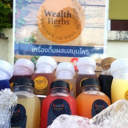 ร้าน Wealth Herbs&Café เครื่องดื่มชากาแฟและสมุนไพรเพื่อสุขภาพ ม.ชน