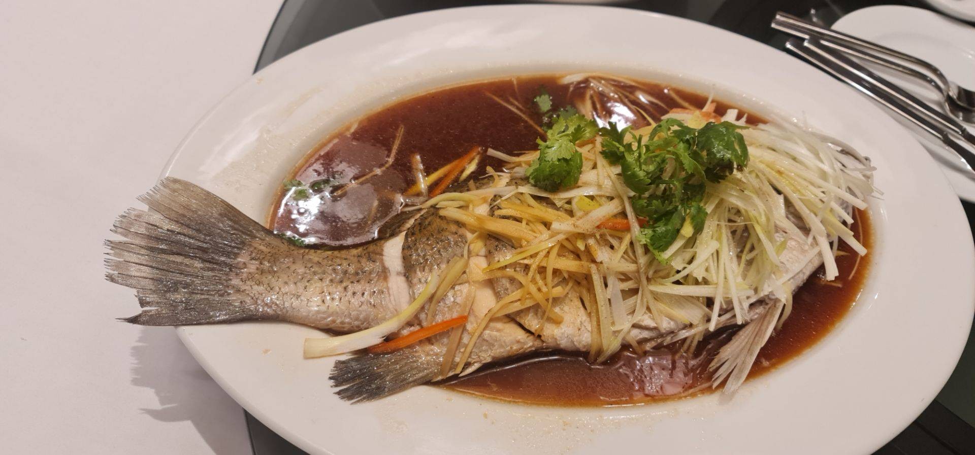 ปลานึ่งซีอิ้ว ร้าน Tapestry Restaurant Kantary Hotel Korat