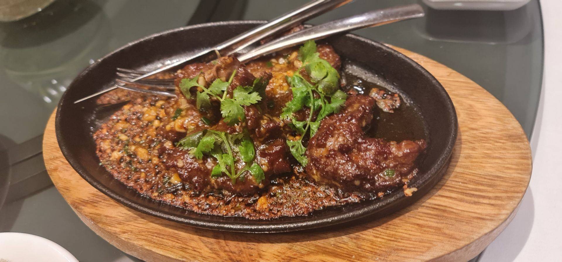 เนื้อสันในฮ่องกงกะทะร้อน ร้าน Tapestry Restaurant Kantary Hotel Korat Wongnai