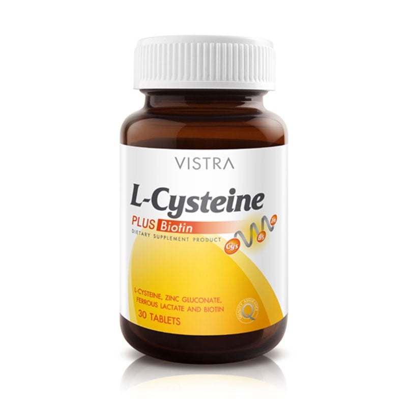 Vistra L-Cysteine Plus Biotin วิตามินไบโอตินแก้ผมร่วง บำรุงผมให้หนาขึ้น แข็งแรง ไม่ร่วงง่าย ปี 2022