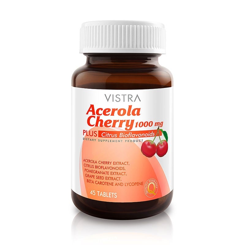 VISTRA Acerola Cherry 1000 mg วิตามินซียี่ห้อไหนดี? วิตามินซี 2022 
