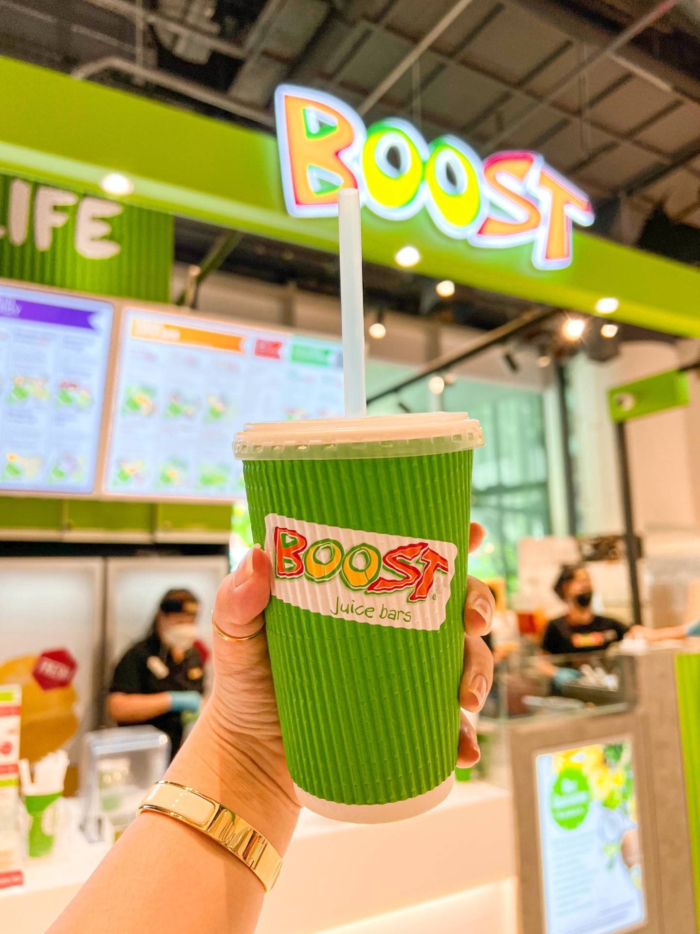 รีวิว Boost Juice Bars เอ็มควอเทีย - Cookie&Cream ปังมากกก😋🧋 - Wongnai