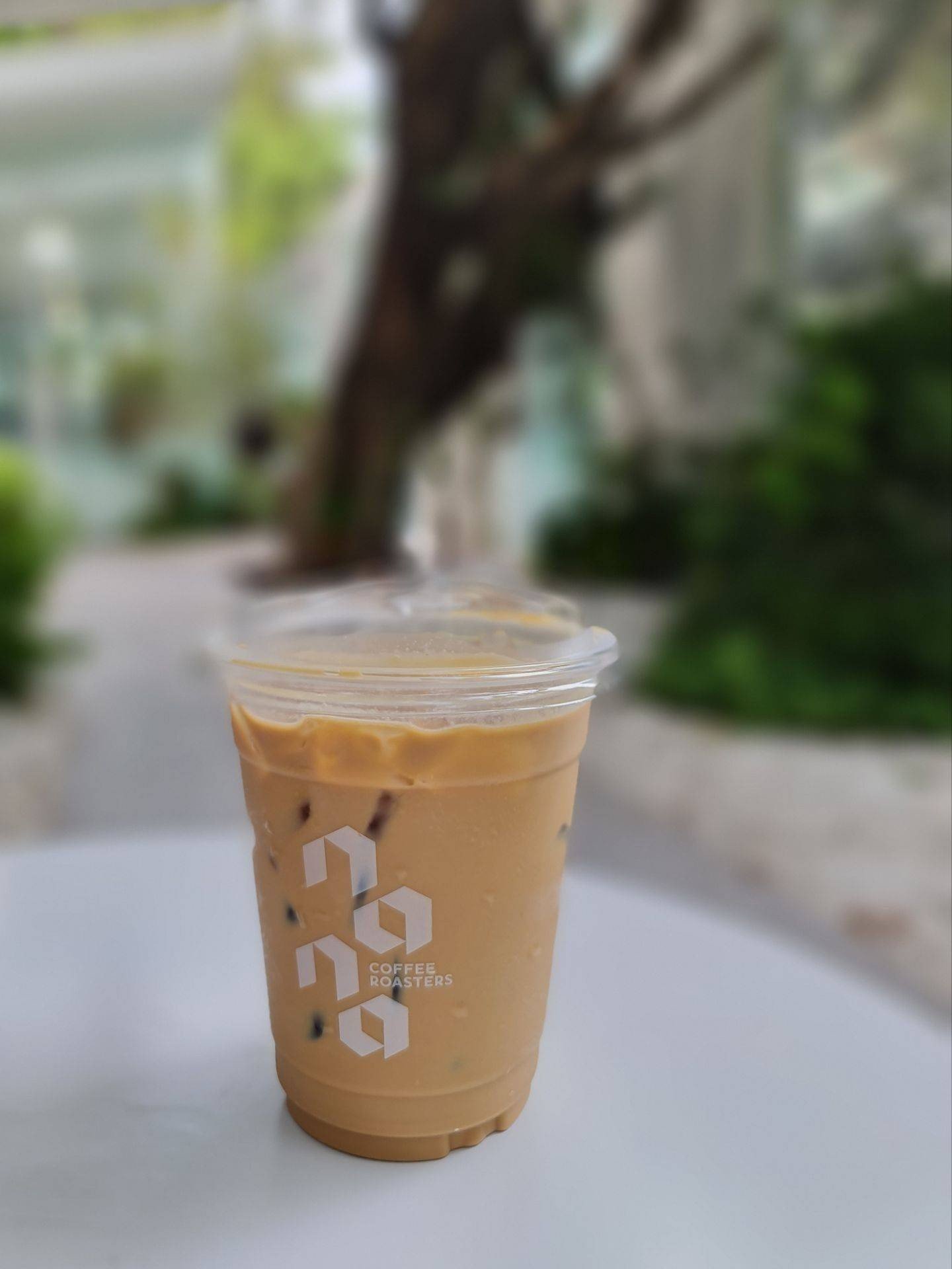 Iced Latte Rum Barrel ร้าน NANA Coffee Roaster Bangna