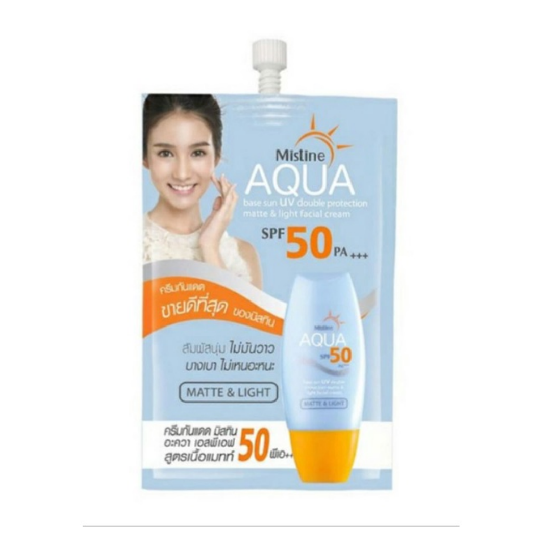 Mistine Aqua SPF50 PA+++ ครีมกันแดดผิวมัน ครีมกันแดดตัวไหนดี 2022