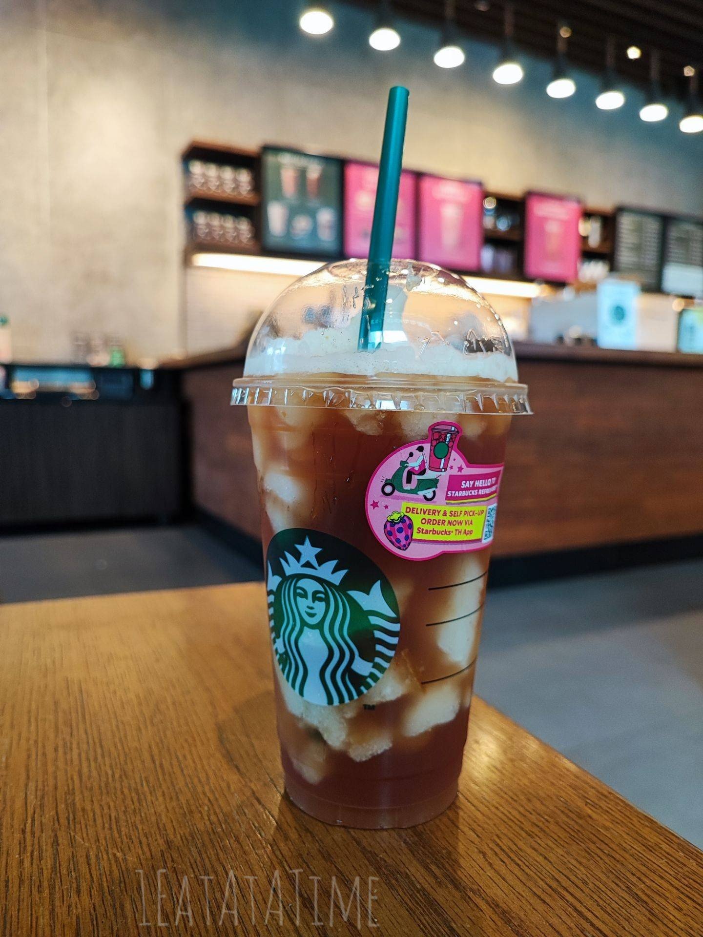 รีวิว Starbucks Riverside Plaza Yuzu Black Tea Wongnai