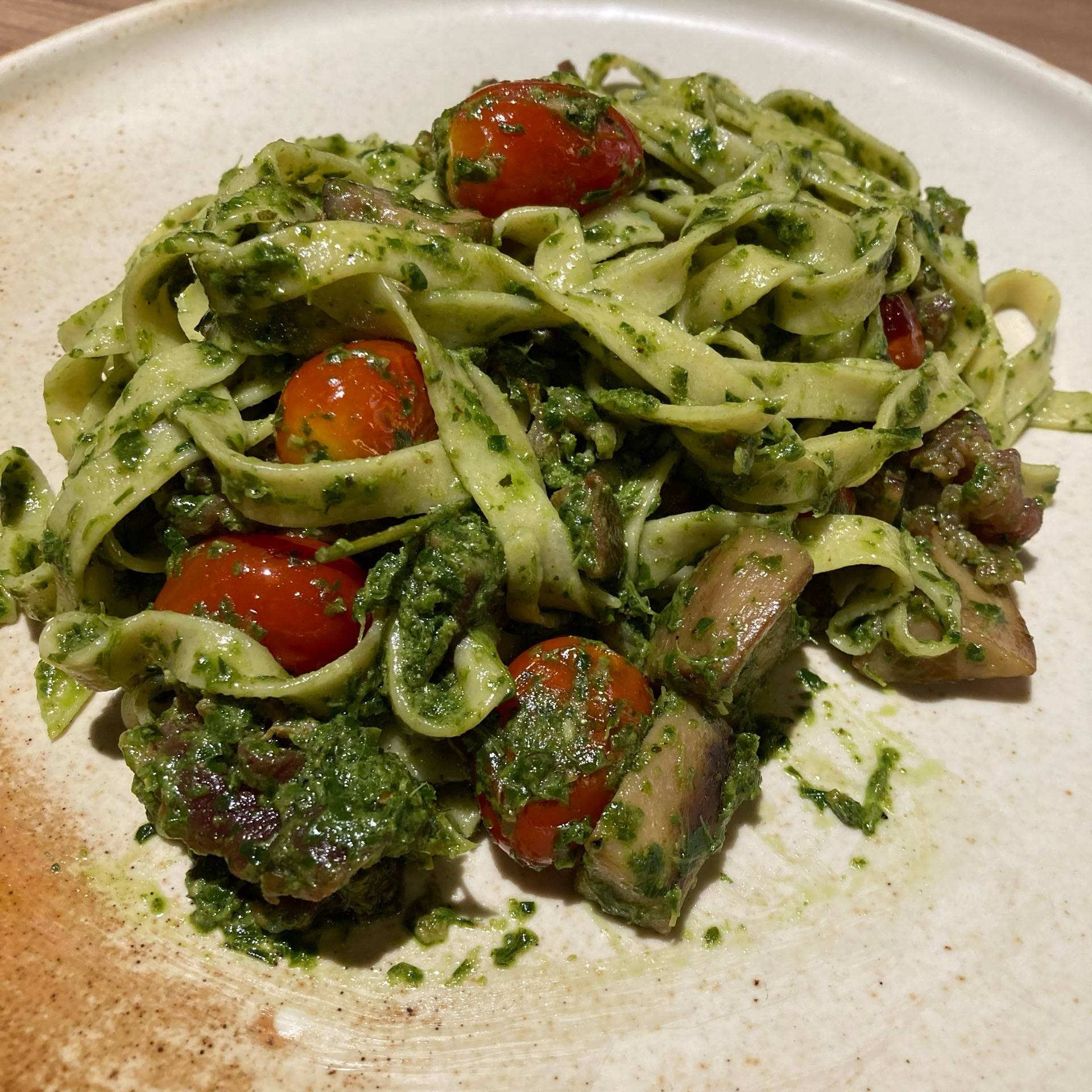 Pesto Bacon ร้าน Nam Nam Pasta and Tapas Central Ladprao Wongnai