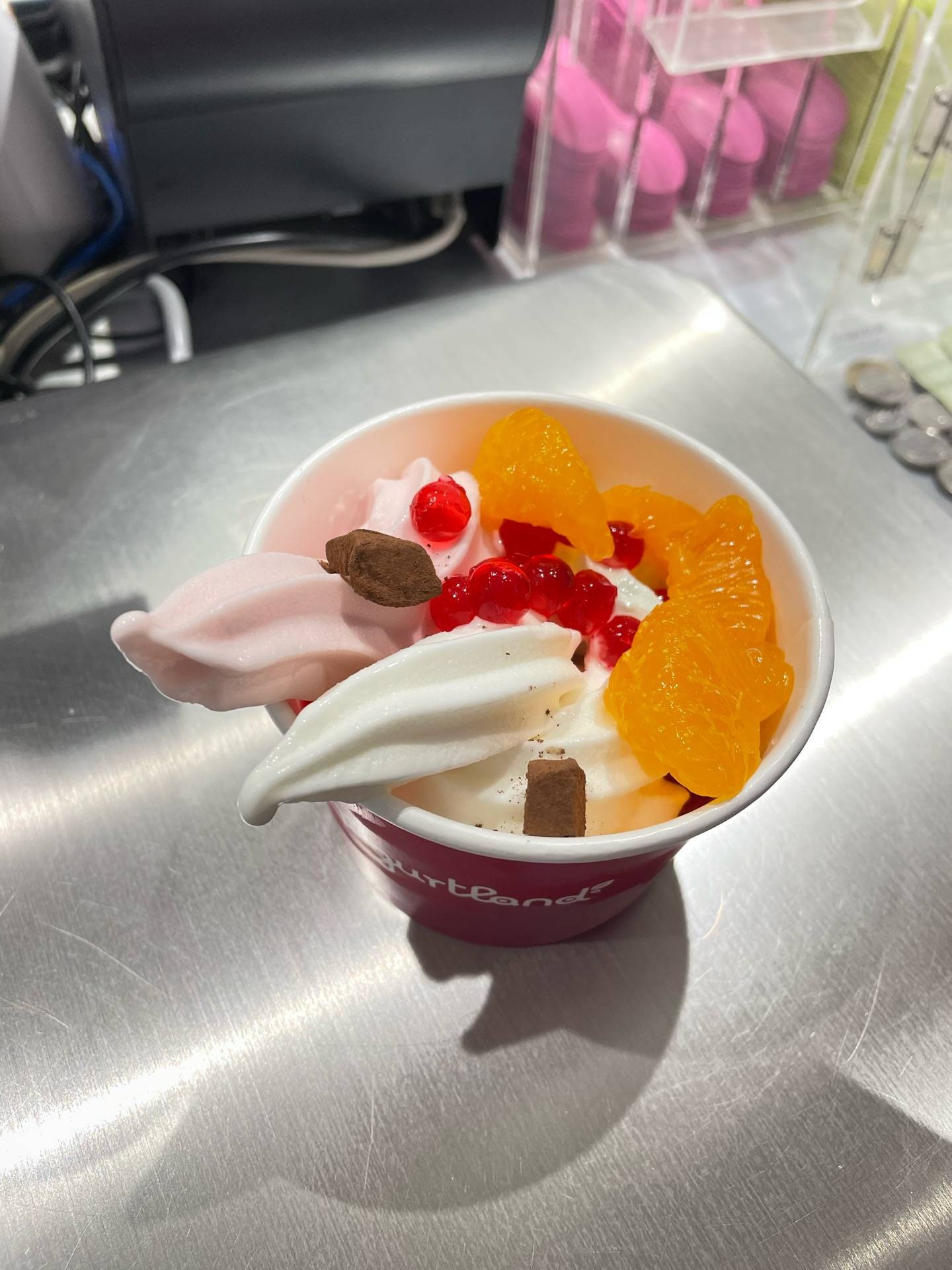 รีวิว Yogurtland เมกา บางนา Frozen yogurt costed by weight Wongnai