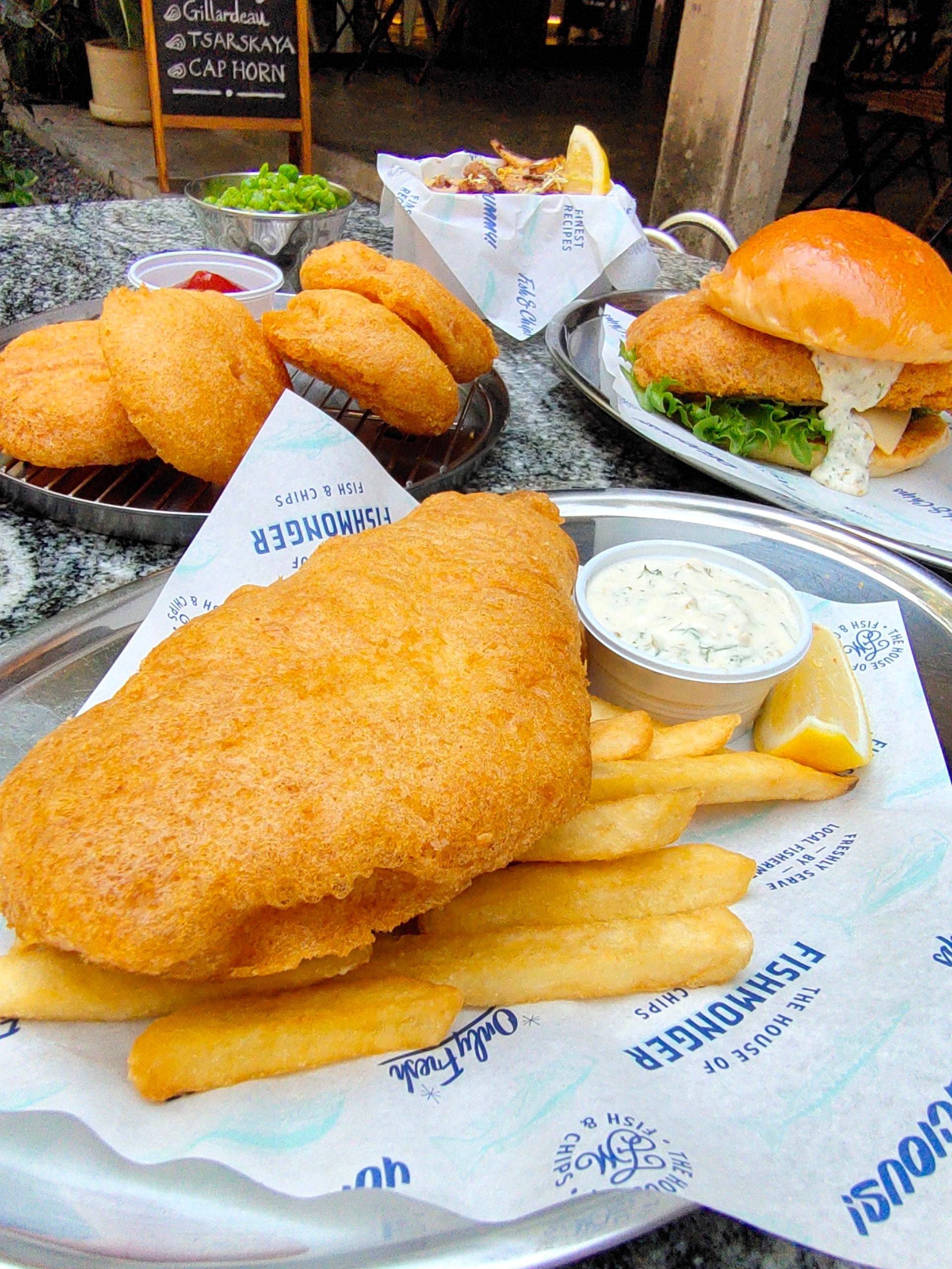 Fish & Chips ปลากุดสลาด ร้าน Fishmonger The House of Fish & Chips