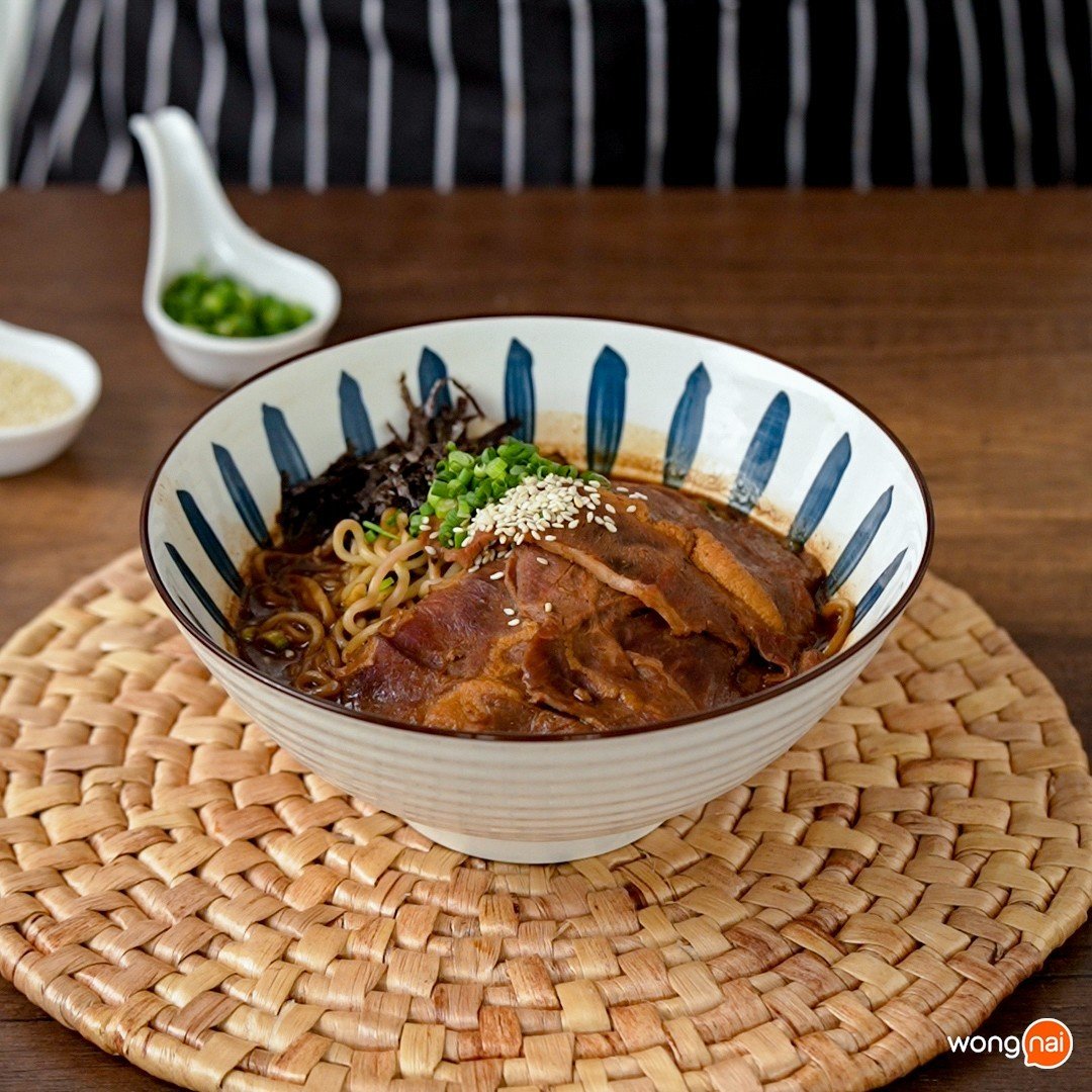 ราเมนน้ำตกเนื้อใบพายหมก ราเมนน้ำตกเนื้อใบพายหมก