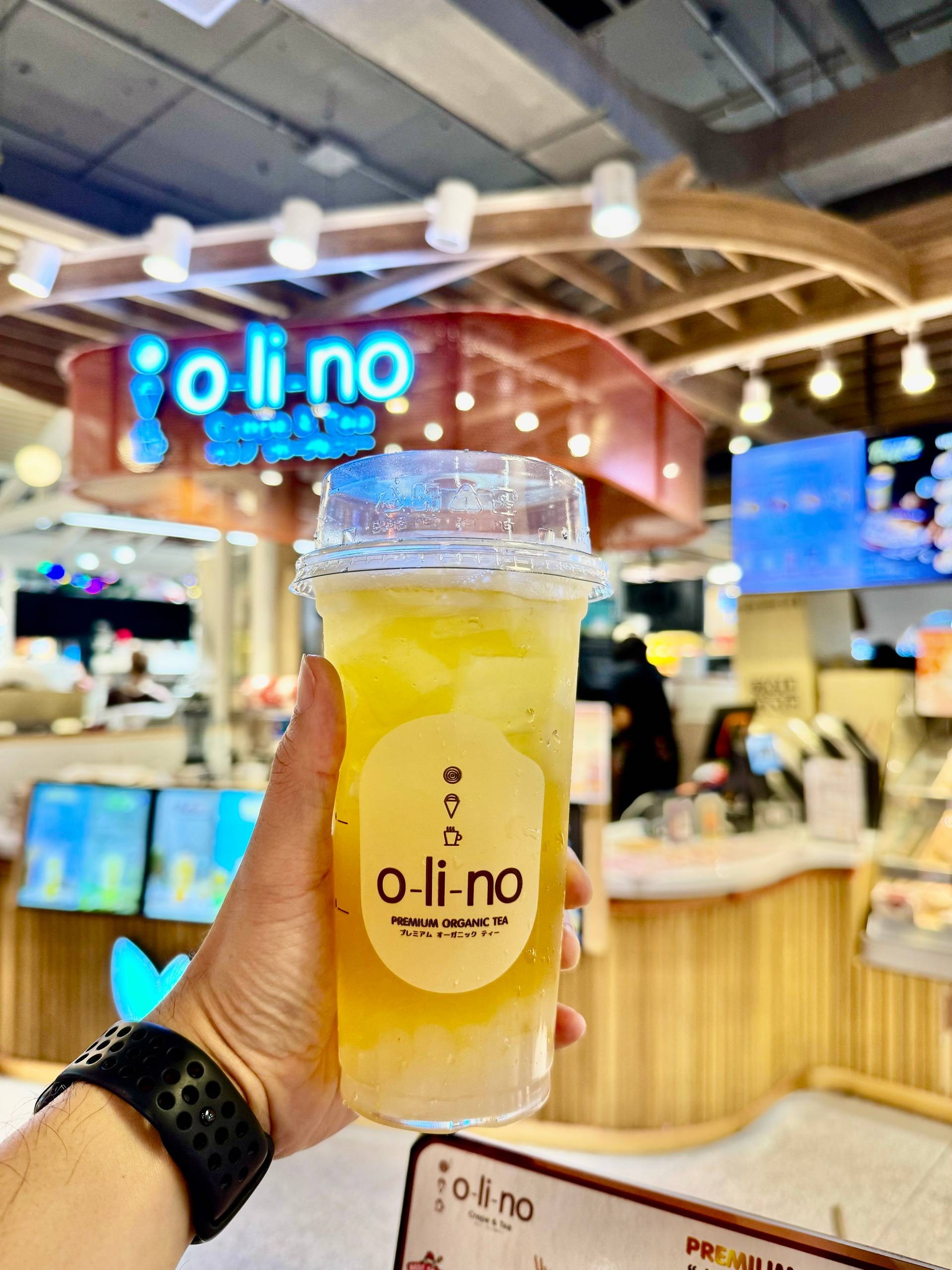 ชาข้าวหอมยูซุน้ำผึ้ง ร้าน Olino Crepe & Tea เดอะมอลล์ งามวงศ์วาน