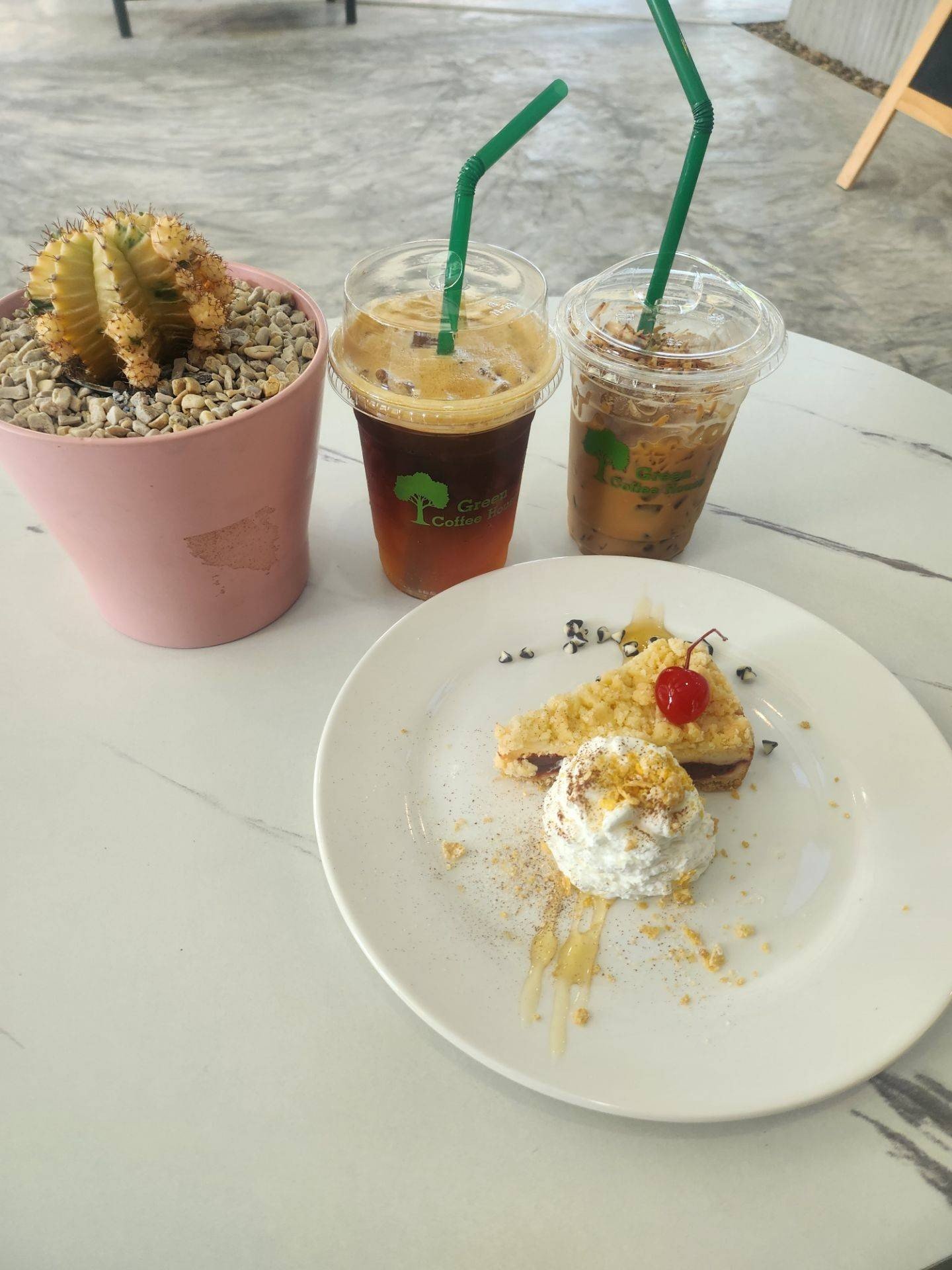รีวิว Green Coffee House บางพลัด กาแฟอร่อย สวนสวย