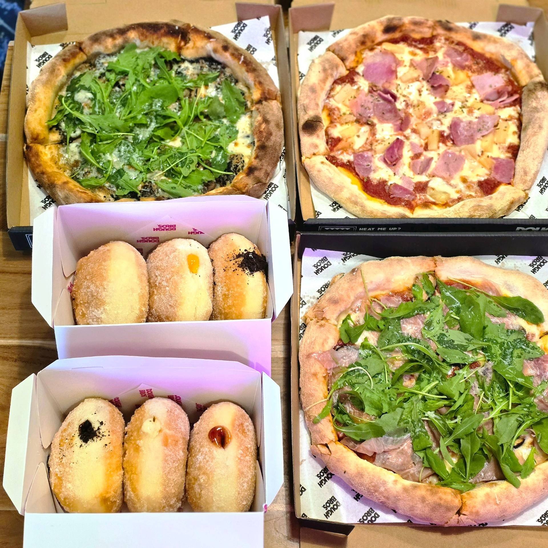 รีวิว Dough Bros Sourdough Pizza & Doughnuts Gaysorn Amarin พิซซ่าแป้งหนุบท็อปปิ้งจัดเต็ม