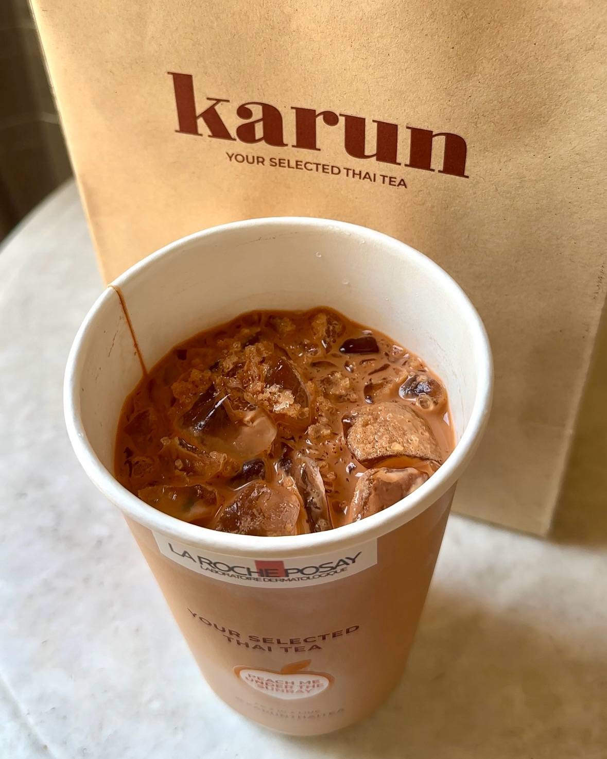 รีวิว Karun Thai Tea (ชาไทยการัน) Fashion Island - ชาไทยพีชขาวจาก Karun
