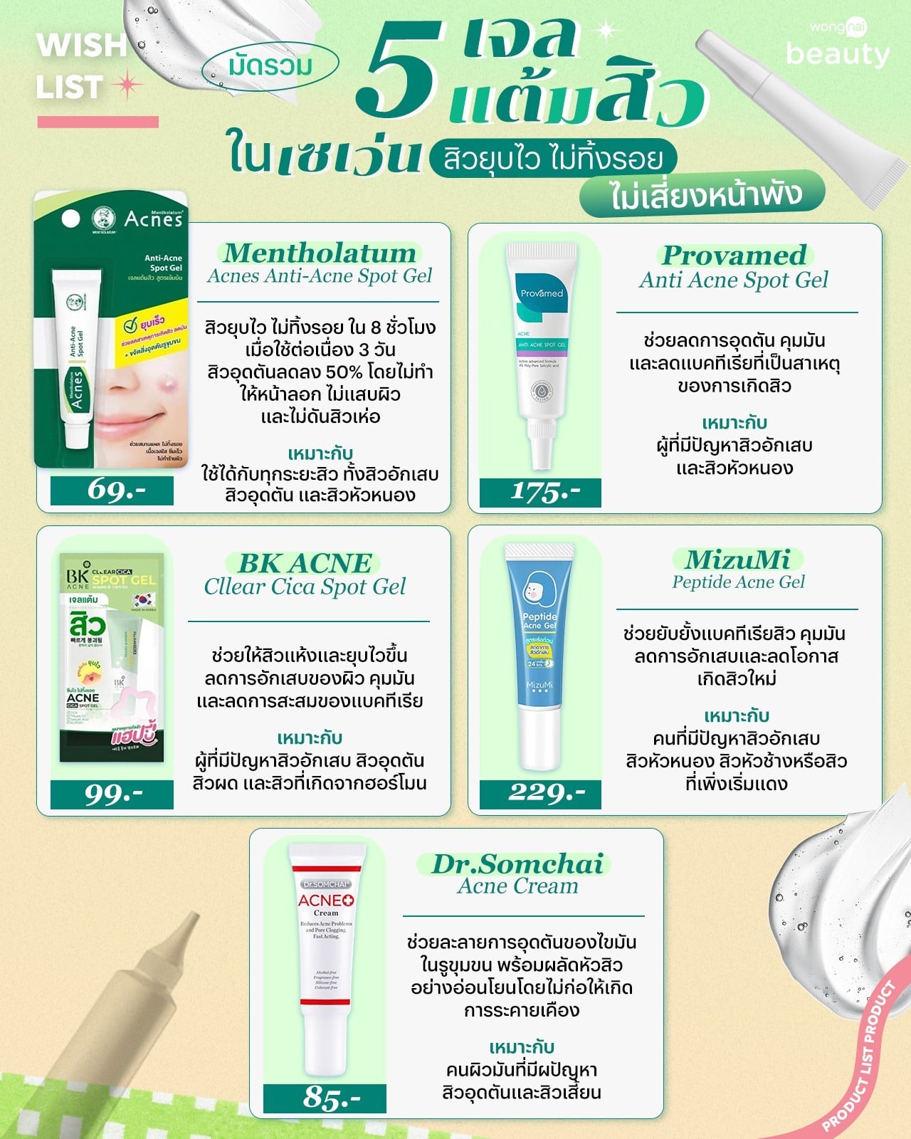 สิว, เจลแต้มสิว