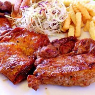 ไก่ย่างข้าวกล่อง ตลาดแบริ่งติดไก่5ดาว