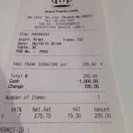 Paul Frank Cafe' เซ็นทรัลเวสต์เกต