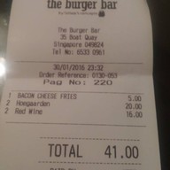 The Burger Bar Boat Quay