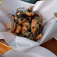 เมนูของร้าน ผ่องพรรณกุ้งเผา ตลาดกลางอยุธยา