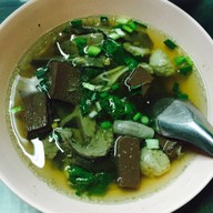 เมนูของร้าน นกโจ๊ก,ต้มเลือดหมู - หน้าวัดมหาธาตุ