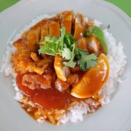 เมนูของร้าน เจ๊แอ๊ดข้าวหมูแดง หมูกรอบ