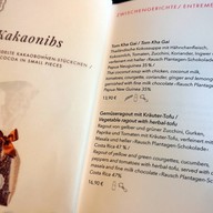 เมนูของร้าน Fassbender & Rausch Schokoladenhaus