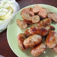 เมนูของร้าน ไส้อั่วหลัง Topland อาเขต