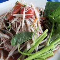 เมนูของร้าน โฮจิมินท์ ตำแซ่บ ส้มตำถาด