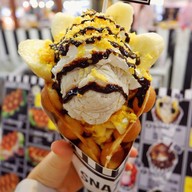 เมนูของร้าน Snazzy waffles @food villa Ratchapruk