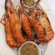 เมนูของร้าน เฮือนทะเล กุ้งเผา