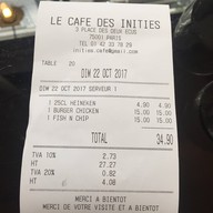 Cafe’ des Inities Paris
