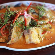 เมนูของร้าน ร้านปลาเขื่อนทองผาภูมิ