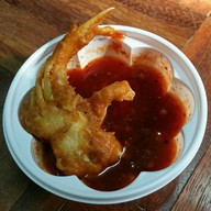 เมนูของร้าน ร้านทะเลทอด ศาลาแดง