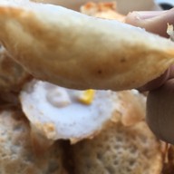 เมนูของร้าน ขนมครกชาววัง ตลาดหลังตึกสุโขทัย